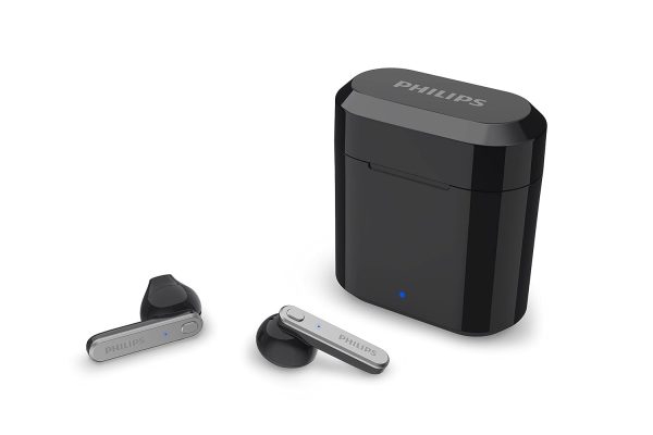 Philips Audio TWS TAT3225 True Wireless Earbuds with 24 Hr Playtime (6+18), IPX4, Bluetooth 5.2, 13 mm Drivers, Voice Assistant (Black)