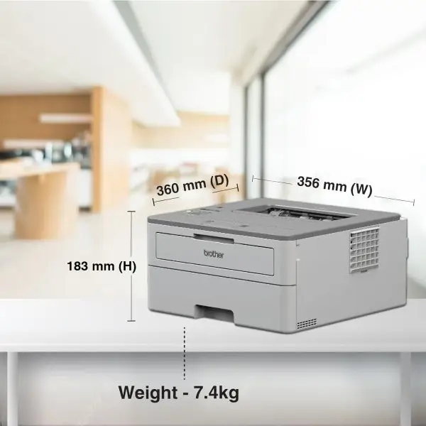 Roll over image to zoom in Brother HL-B2080DW Automatic Duplex Laser Printer with 34 Pages Per Minute Print Speed, 64 MB Memory, Large 250 Sheet Paper Tray, (WIFI, WIFI Direct, LAN & USB) Connectivity, Free Installation