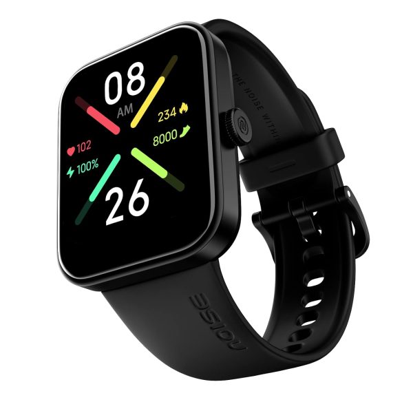 Noise Pulse Go Buzz Smart Watch with Advanced Bluetooth Calling, 1.69" TFT Display, SpO2, 100 Sports Mode with Auto Detection, Upto 7 days Battery (2 days with Heavy calling) - Jet Black