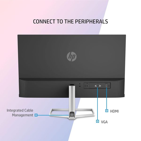 HP M22f 21.5-inches, 54.6 cm, FHD Monitor Eye Safe Certified Full HD IPS 3-Sided Micro-Edge Monitor, 75Hz, AMD Free Sync with 1xVGA, 1xHDMI 1.4 Ports, 300 nits (Silver, 1920 x 1080 pixels)