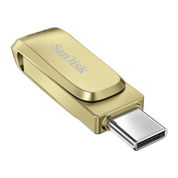 SanDisk Ultra Dual Drive Luxe Type C, Gold, 256GB, Up to 400MB/s Transfer Speed, USB 3.2 Gen 1, 5 Y Warranty