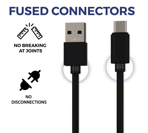 Fast Type-C Usb Cable for Xiaomi Mi 11, Xiaomi Mi Eleven Type-C USB 3.4 Amp | 25W Fast Charging Cable for Smartphone | Unbreakable Rugged| Quick Charge (QC) Compatible | Made in India | Length 1M | USB Type C 65W Fast Charging 1M/6Ft Long Flash Charge Cable 3A QC 3.0 Data Cable Compatible with Samsung Galaxy S21 S10 S9 S8, iQOO Z3, Vivo, Note 10 9 8, A20e, Moto G7 G8 - Black, ZV|11