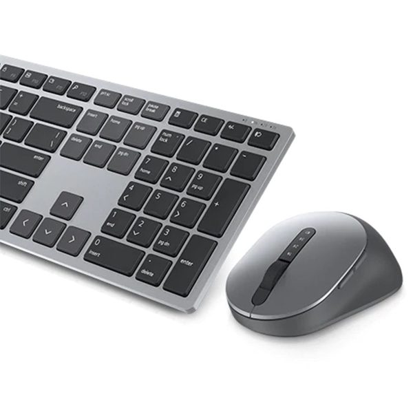 Dell Premier Multi-Device Wireless Keyboard and Mouse Set KM7321W with Dual Mode RF 2.4 GHz and Bluetooth 5.0 Connectivity (Grey)