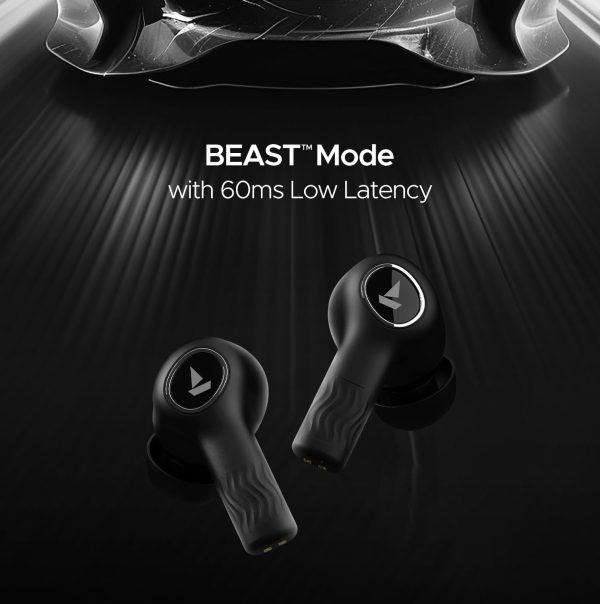 boAt Nirvana Ion in-Ear Earbuds w/ 120 HRS Playback(24hrs/Charge), Crystal Bionic Sound w/Dual EQ Modes, Quad Mics ENx™ Technology, in Ear Detection(Charcoal Black)