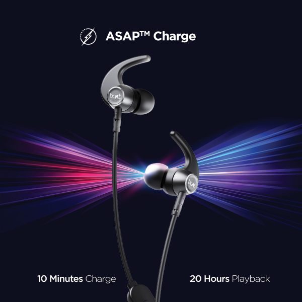 boAt Rockerz 330 Pro in-Ear Bluetooth Neckband with 60HRS Playtime, ASAP Charge, ENx Tech, Signature Sound, BT v5.2, Dual Pairing, IPX5, with Mic (Active Black)