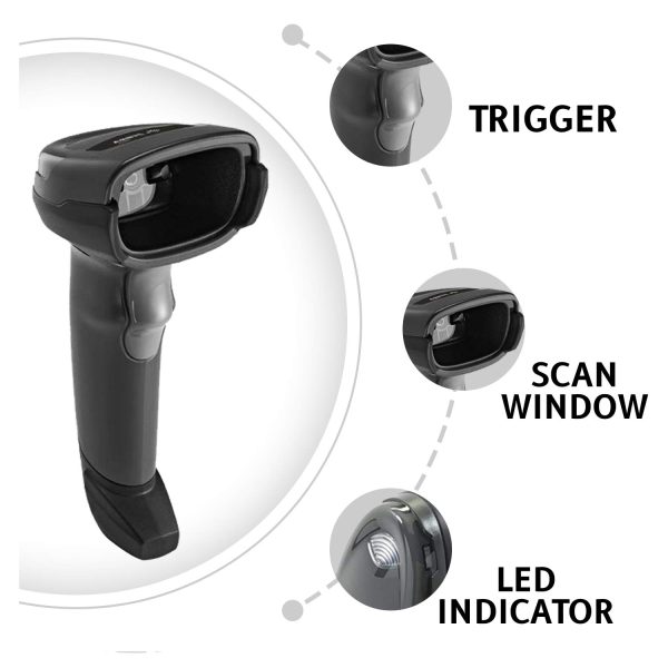 Zebra DS2208 1D 2D Handheld Barcode Scanner QR Wired USB Imager Black Corded Screen Code Reader (DS2208-SR7U2100AZK)