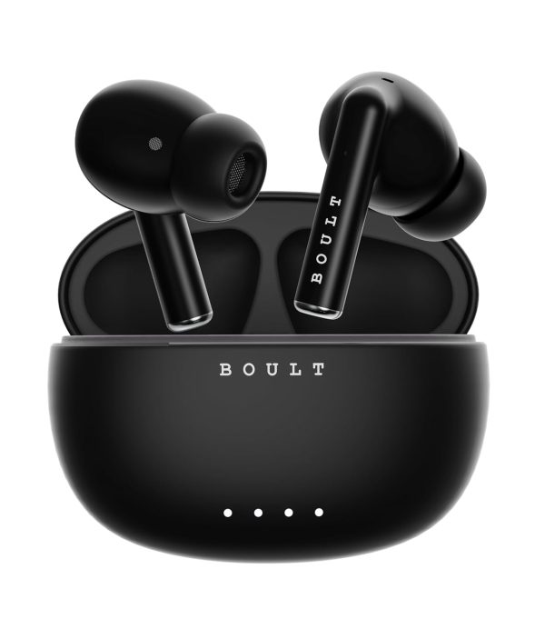 Boult Audio Newly Launched W20 Truly Wireless in Ear Earbuds with 35H Playtime, Zen™ ENC Mic, 45ms Low Latency, 13mm Bass Drivers, Type-C Fast Charging, Made in India, IPX5 ear buds TWS (Space Black)