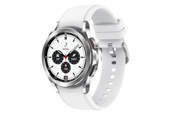 Samsung Galaxy Watch4 Classic Bluetooth(4.2 cm, Silver, Compatible with Android Only)