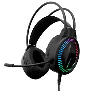 ZEBRONICS New Launch BLITZ C Dolby Atmos Gaming Headphone, 50mm Neodymium Drivers, Padded Headband, Lightweight & Comfortable, RGB Lights, Flexible Mic, Type-C Connector