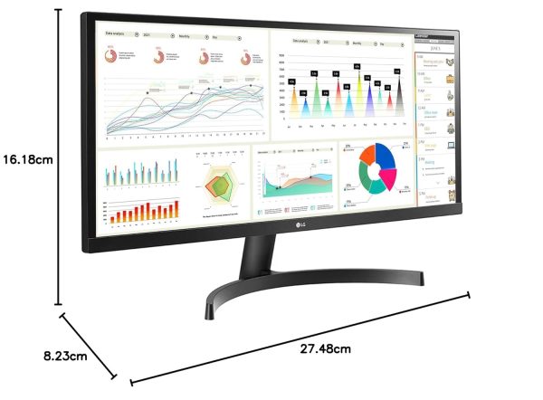 LG Electronics 29" (73Cm) Ultrawide 21:9 Wfhd Lcd 2560 X 1080 Pixels IPS Display Monitor- Hdr 10, Amd Freesync, Srgb 99%, Slim Bezel, Multitasking Monitor, Hdmi X 2, 29Wl500 (Black)