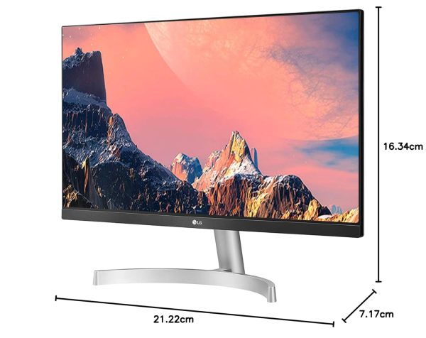 LG Electronics 60 cm/24 inches Full HD IPS 1920 x 1080 Pixels LCD Monitor, Inbuilt Speaker, HDMI x 2, VGA Port, 75 Hz Refresh Rate, AMD Freesync, 3 Side Borderless Slim Design - 24ML600S-W (White)