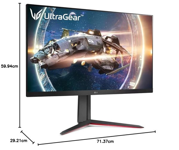 LG 32" (80 CM) UltraGear QHD Monitor (2560 X 1440 Pixels), 165 Hz, 1Ms, Nvidia G-Sync Compatible, Freesync Premium, HDR 10, Hdmi, Tilt, Height, Pivot Stand, VA Panel Gaming LCD Monitor, 32GN650 Black