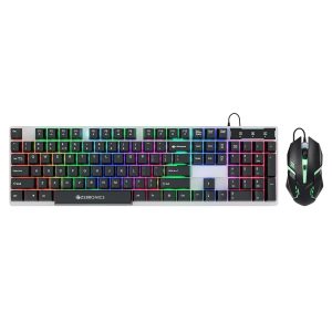 ZEBRONICS USB New Launch Trion Gaming Keyboard & Mouse Gaming Combo, 104 Keys Backlit, Translucent Material, Multi Color LED, Multi DPI Modes, High Precision Key