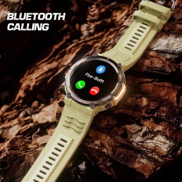 Fire-Boltt Artillery 1.5” HD Display Smart Watch, Shockproof Design, Rugged Looks, Motion Sensor Gaming, 320 mAh Battery, Bluetooth Calling, 100+ Sports Modes, Health Suite, Inbuilt Games (Green)