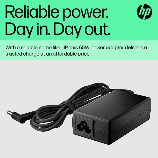 HP 65W Smart AC Adapter, 65W Power delivery, Type-C USB, AC Adapter (6H459AA)