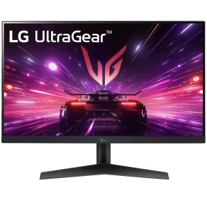 LG 24" Inches UltraGear™ FHD IPS gaming monitor, 1ms (GtG), 180Hz, HDR10,FPS Counter, NVIDIA G-SYNC Compatible, AMD FreeSync, HDMI, DP, Headphone Out, virtually borderless with Tilt, Black 24GS60F