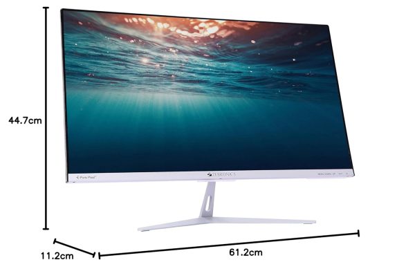 Zebronics 24 inch (60.4 cm) LED Monitor with Full HD Display, HDMI and VGA Port, built in Speaker, Slim Bezel, Metal Stand and Wall Mountable - Zeb-A24FHD LED