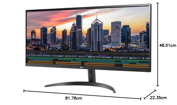 LG 87 cm (34 Inches) UltraWide Full HD (2560 x 1080) Pixels Display - HDR 10, AMD Free sync, IPS with sRGB 95%, Multitasking, Flicker Safe, Reader Mode, HDMI, Headphone Out and Gaming Monitor-34WP500