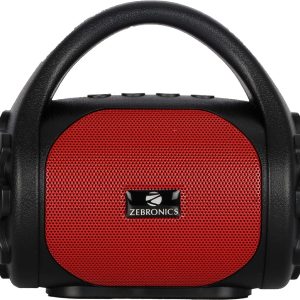 Zebronics Zeb-County Wireless Bluetooth Portable Speaker with Supporting Carry Handle, USB, Sd Card, Aux, Fm & Call Function (Black+Red), 3 Watts