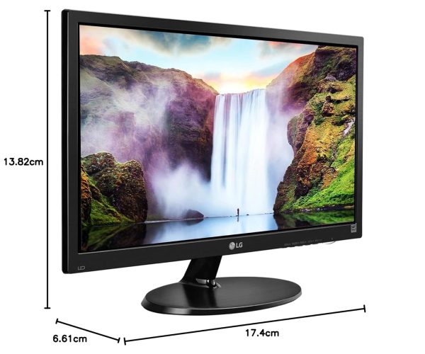 LG - 19M38HB, 19 Inch (47cm) 1366 X 768 Pixels, Led HD Ready Monitor, TN Panel with VGA, Hdmi Ports (Black)