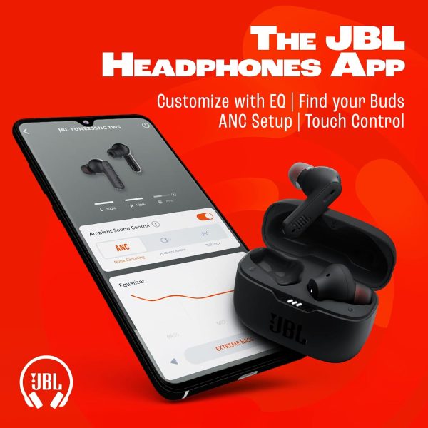 JBL Tune 235NC in Ear Wireless ANC Earbuds (TWS), Massive 40Hrs Playtime with Speed Charge, Customizable Bass with Headphones App, 4 Mics for Perfect Calls, Google Fast Pair, Bluetooth 5.2 (Black)