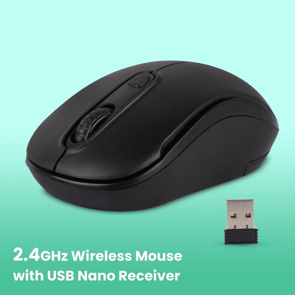 ZEBRONICS Zeb-Dash Plus 2.4GHz High Precision Wireless Mouse with up to 1600 DPI, Power Saving Mode, Nano Receiver and Plug & Play Usage - USB