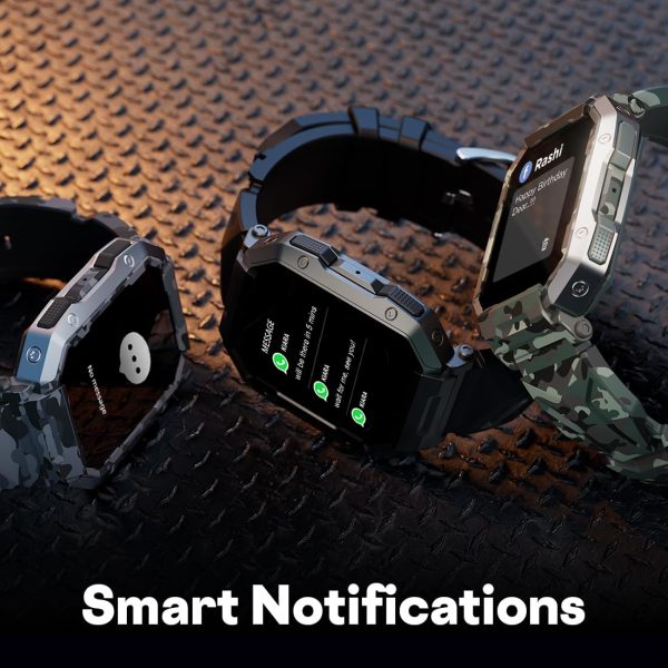 Fire-Boltt Cobra Smart Watch 1.78" Always-On AMOLED Display, Army Grade Strong Build, Bluetooth Calling with 123 Sports Modes, 60 Hz Refresh Rate, IP68 Rating