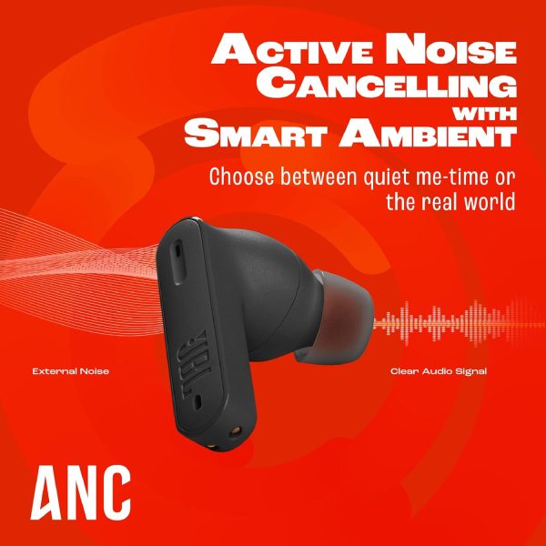 JBL Tune 235NC in Ear Wireless ANC Earbuds (TWS), Massive 40Hrs Playtime with Speed Charge, Customizable Bass with Headphones App, 4 Mics for Perfect Calls, Google Fast Pair, Bluetooth 5.2 (Black)