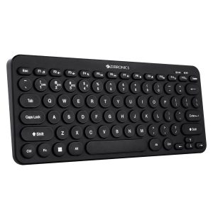 ZEBRONICS K4000MW Wireless Keyboard with 2 Bluetooth & 2.4 GHz Wireless Connection,78 Keys, Integrated Multimedia Keys,Minimalist Design,Compatible with Laptop/Desktop/Tablet/Smartphone