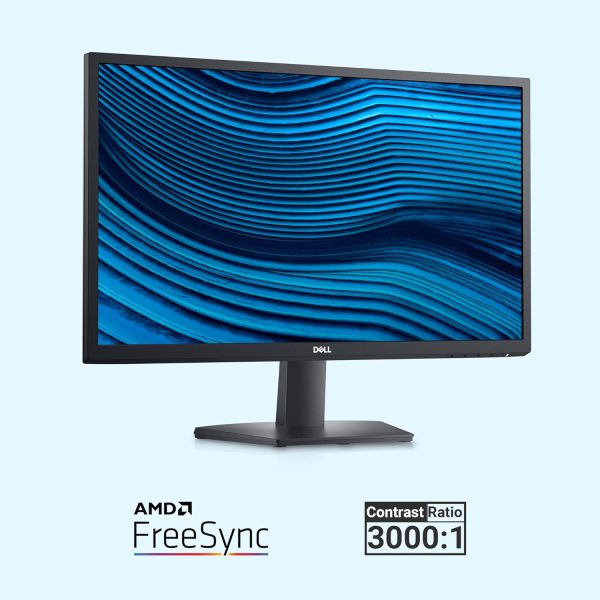 Dell-SE2422H 24-Inch/60 cm FHD Monitor@75Hz, VA Panel, 3-Yr Manufacturer Warranty, 16.7M Colours, Brightness 250 cd/m², Contrast Ratio 3000:1, HDMI & VGA, Tilt Adjust, AMD FreeSync