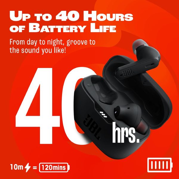 JBL Tune 235NC in Ear Wireless ANC Earbuds (TWS), Massive 40Hrs Playtime with Speed Charge, Customizable Bass with Headphones App, 4 Mics for Perfect Calls, Google Fast Pair, Bluetooth 5.2 (Black)