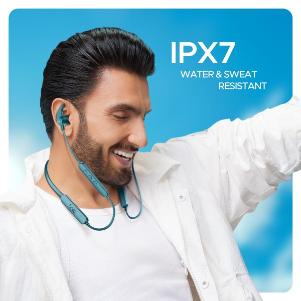 boAt Rockerz 255 Pro+ Bluetooth in ear Neckband with Upto 60 Hours Playback, ASAP Charge, IPX7, Dual Pairing and Bluetooth v5.2(Teal Green)