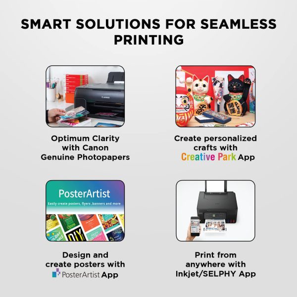 Canon PIXMA E477 All in One (Print, Scan, Copy) WiFi Ink Efficient Colour Printer for Home/Student