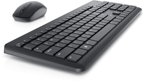 Dell KM3322W Wireless USB Keyboard and Mouse Combo, Anti-Fade & Spill-Resistant Keys, up to 36 Month Battery Life, 3Y Advance Exchange Warranty - Black