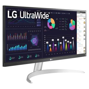 LG UltraWide 29 inch (73 cm) IPS FHD, 2560x1080 pixels, Color Calibrated, 100Hz, 7W x 2 Inbuilt Speaker, USB-C, Display Port, HDMI, White Color-29WQ600