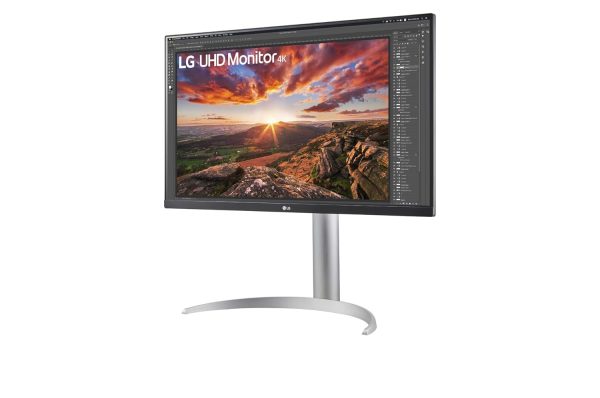 LG 27' IPS 5ms 4K UHD HDR400 FreeSync 3-Side Borderless Monitor w/ArcLine HAS - HDMI,DP, USB Type-C, Speaker, VESA 100mm, Height Adjustable