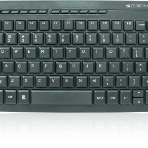 Zebronics ZEB-K04 Mini Multimedia USB Wired Keyboard with 96 UV Coated Keys, Slim & Compact, for PC/Mac