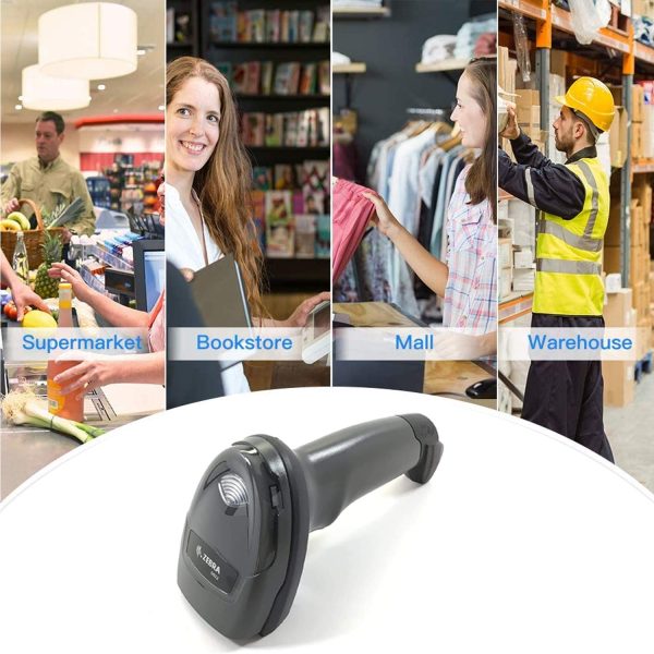 Zebra DS2278 Cordless Handheld 1D 2D Barcode Scanner with Presentation Cradle and USB Cable Black QR Bluetooth Imager Screen Code Reader (DS2278-SR7U2100PRY)