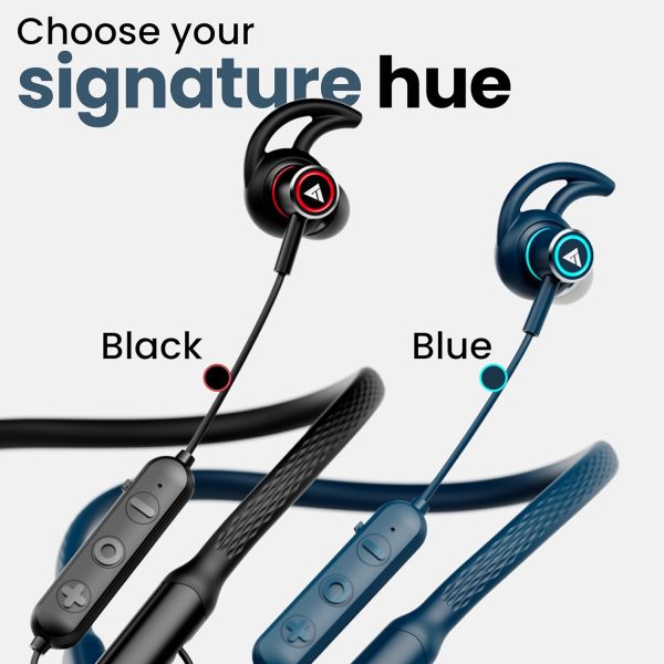 Boult Audio Curve Max Bluetooth Earphones with 100H Playtime, Clear Calling ENC Mic, Dual Device Connectivity, Lowest Latency Gaming, 13mm Bass Driver, Made in India Neckband Wireless Earphone (Black)