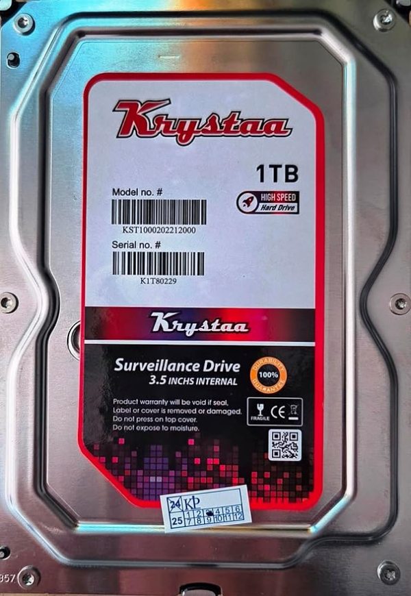 KRYSTAA 1TB SURVELLIANCE SATA HARD DRIVE 3.5" INTERNAL