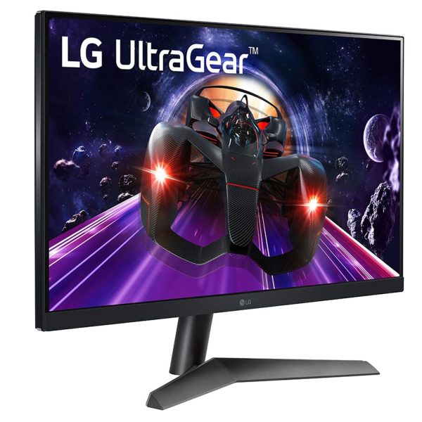 LG 24GN60R UltraGear™ Full HD IPS Panel (1920 x 1080) with 1ms (GtG) Gaming Monitor with 144Hz Refresh Rate, HDR 10, Compatible with AMD FreeSync™ Premium, Black Stabilizer, Stylish design, Black