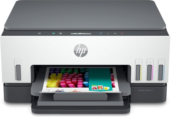 HP Smart Tank 670 All-in-One Auto Duplex Wifi Integrated Ink Tank Colour Printer, Scanner, Copier- High Capacity Tank (6000 Black, 8000 Colour) with Automatic Ink Sensor