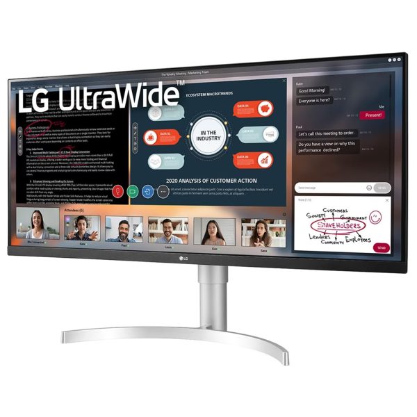 LG Ultrawide Full Hd IPS Monitor 87 Cm (34 Inches),2560X1080,Vesa Display Hdr 400,75 Hz,Amd Freesync,Srgb 99% (Typ.),Hdr 10,Dp,Hdmi,Hp Out,Speaker,Height & Tilt,Dual Controller,34Wn650,White