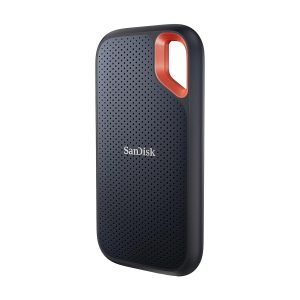 Sandisk Extreme Portable 2TB, 1050MB/s R, 1000MB/s W, 3mtr Drop Protection, IP65 Water/dust Resistance, HW Encryption, PC,MAC & TypeC Smartphone Compatible, 5Y Warranty, External SSD, Black Color