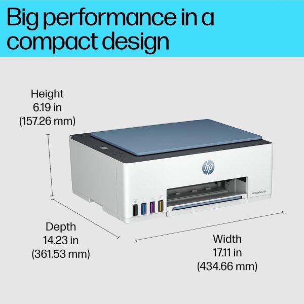 HP Smart Tank 585 All-in-one WiFi Colour Printer (Upto 6000 Black and 6000 Colour Pages Included in The Box). - Print, Scan & Copy for Office/Home