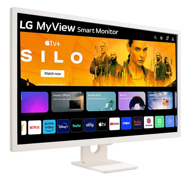 LG 32SR50F MyView Smart Monitor (32", 80cm), FHD IPS Display (1920 x 1080) with webOS, Work & Play Smarter, ThinQ Home Dashboard, AirPlay 2 + Screen Share + Bluetooth, Stylish Design - White