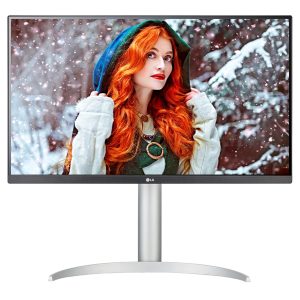 LG 27UP650-W 27 Inche (68.4 Cm) 27 (68.4cm) UHD (3840 x 2160 pixels) 4K IPS Display, VESA DisplayHDR 400, Immersive Gaming Experience, AMD FreeSync, Ergonomic Design (Silver)