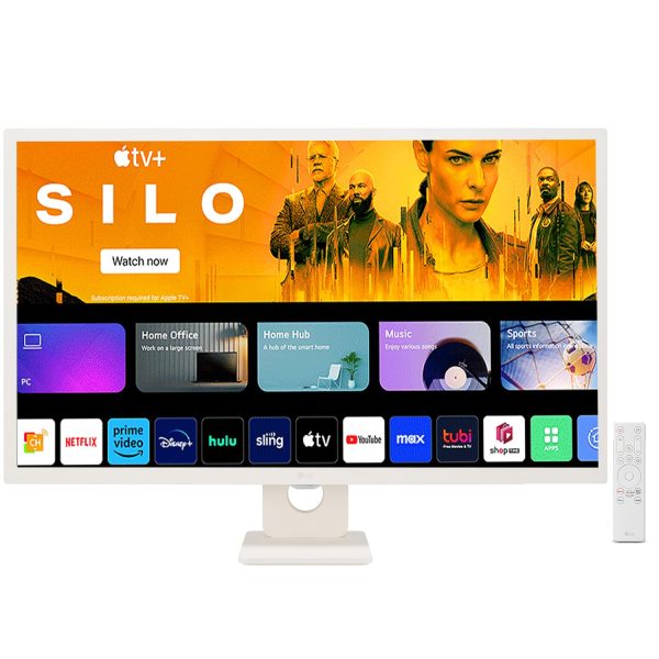 LG 32SR50F MyView Smart Monitor (32", 80cm), FHD IPS Display (1920 x 1080) with webOS, Work & Play Smarter, ThinQ Home Dashboard, AirPlay 2 + Screen Share + Bluetooth, Stylish Design - White