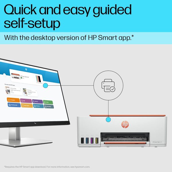 HP Smart Tank 529 AIO Colour Printer (Upto 6000 Black & 6000 Colour pages included in The box)- Print, Scan & Copy for Office/Home