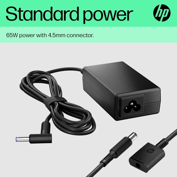 HP 65W Smart AC Adapter, 65W Power delivery, Type-C USB, AC Adapter (6H459AA)